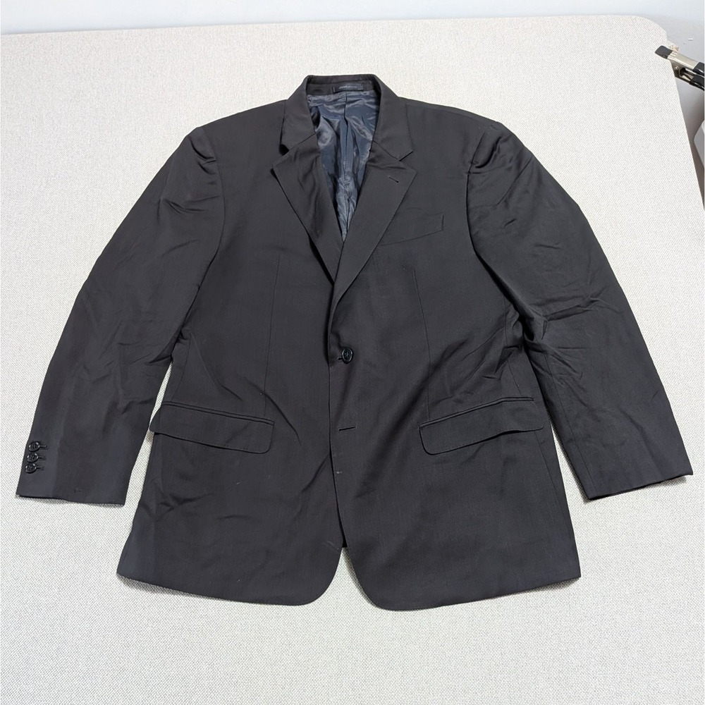 Armani Men's Suit Jacket Navy Blue USA 42R Italy 56 Wool Notch Lapel G Line Prom